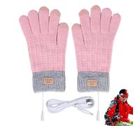 Genérico USB Hand Warmer Gloves - Touch-Screen USB Rechargeable Motorcycle Gloves, Knitting Wool Hand Warmer | For Driving, Biking, Running, Skiing, Snowboarding Outdoor Sports