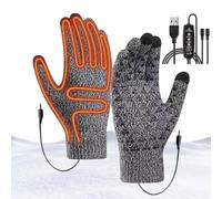 Genérico USB Heated Gloves 3 Heat Levels Touchscreen Knitted Winter Mittens | Flexible Knit Gloves With Back Of Hand Heating And Adjustable Temperature. Great For Driving, Skiing, And Outdoor Use.