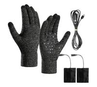 Genérico USB Heated Gloves, Electric Hand Warmers with Touchscreen Fingertips, Thermal Mittens for Cold Weather Cycling Hiking Commuting Snow Sports, Adjustable Fit for Men and Women