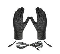 Genérico USB Heated Gloves, Screen Touch Mittens, 8.27x4.33in Portable Thermal Heating, Windproof Insulated Design, Soft Warm Winter Wear for Cycling, Skiing, Hiking, Snowboarding, Driving