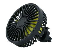 Genérico USB Powered Car Fan, Auto Cooling Air Circulator, 4,13 x 4,13 x 2,56 pulgadas, Quiet Working, Ajustable Angle, 3-Speed Electric Ventilator for Home Outdoor Vehicle Use