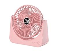 Genérico USB Powered Desktop Fan - 21x19.5x6cm 6-Inch Small Personal Fan With 3000mAh Battery, 10-Hour Wireless, 3-Speed Quiet Table Fans For Office Home Bedroom Dorm