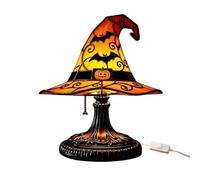 Genérico USB Powered LED Decoration Witch Hat - Resin Witch Hat Lamp