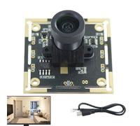 Genérico USB Security Camera, 720P Webcam Board Module, HD Industrial with Wide Angle, USB 2.0 Connection, Face Recognition, Compact Direct Solution for Security