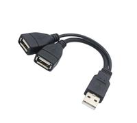 Genérico USB Splitter - 12-Inch Duál Power Adapter | PVC Y Cable - Male Female Cord, 480Mbps Data Hub High Speed Extension Link Is Useful for Laptop Keyboard Charger Station Мulti Connection