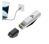 Genérico USB to Ethernet Adapter - High Speed Connection Cable | Gray Aluminum Alloy + PVC, Compact 1.3×1.9×5.6cm Size, Reliable Network Adapter for Laptop Desktop TV Devices Indoor Offices