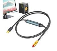 Generico USB to Optical Transmitter, Alloy USB to Optical Audio Converter, User-Friendly USB Optical Audio Adapter, Black USB To Optical Cable for Home