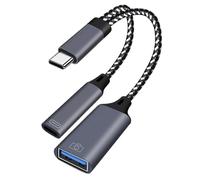 Genérico USB to Type-C Adapter Plug, Double Head Type-C Male to USB Female Converter, 10Gbps High-Speed Data Transfer, Wire and Alloy Construction for Durable Laptop Connectivity