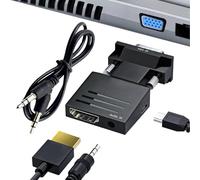 Genérico USB To VGA Adapter Converter - Metal Plated High Definition Display Adapter with 3.5mm Audio Cable 1.5ft Support For Projector Monitor HDTV Laptop PC Video Output Screen Expansion Device