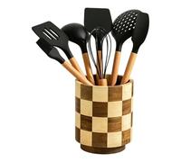 Genérico Utensil Crock,360 Degree Rotating Cutlery Storage - Spatulas Organizer - For Apartment Counter Farmhouse Spatulas Chopsticks Egg Beater Tong