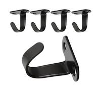 Genérico Utility Hook, Heavy Duty Hook Bracket Set, 5-Piece Thickened Organizer Hanger, Wall-Mount Space Saver for Bathroom, Kitchen, Closet, Cabinet, Hat, Coat, Bag, Storage, 3.94 Inches