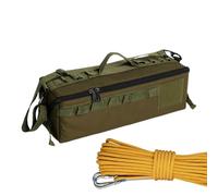 Genérico Utility Tote Bag, Waterproof Cookware Organizer, Multi-Functional Trunk Organizers, Portable Storage Bag for Camping, Picnicking, Travel, 41x14x14 cm, Khaki, Army Green and Black