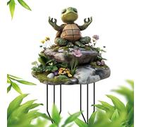 Genérico Uttor de Jardine Torture 2D acrílico Flat - Tortuga de estaca para Olla | Inserto Decorativo de Flores | Ornament Art Garden Outdoor, Decoración del Patio Patio Outside Use