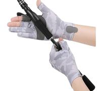 Genérico UV Protection Gloves - Ice Silk | Sun-Protective Breathable Non-Slip Wear-Resistant Gloves | Exposed Finger Design For Men Ice Silk For Lure Fishing and Boating Activities