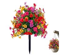 Genérico UV Resistant Artificial Flowers with Ground Stakes for Garden