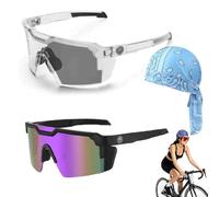 Genérico UV400 Photochromic Polarized Safety Glasses,Impact Resistant PC Lens Transition Sunglasses,Work Eyewear for Outdoor Sports,Work,Hiking,Cycling，A-2