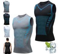 Genérico V Boost V2 Compression Tank Top, Men Slimming Body Shaper Quick-Drying Breathable Sleeveless Sport Shirts (2PCS-B,XL)