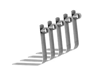 Genérico V-Shape Tent Pole Spring Button Clips - Premium Heavy-Duty Manganese Steel Locking Pins | 5-Piece Single-Head Solid Kayak Paddle, Awning Canopy Tube, Boat Oar, Ski Poles Lockings Clamps Kit