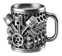 Genérico V8 Engines Stainless Steel Cup,Retro Engine Coffee Mug, Car Engine Coffee Mug,Creative Engine Beer Cup for Car Lovers/Mechanics/Truck Fans/Racing Fans (V6)