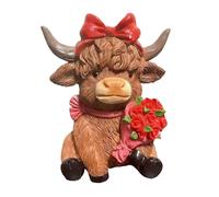 Genérico vacas de resina | Decoración de resina linda para el hogar, coleccionista de vacas románticas, para pareja, oficina, sala de estar, dormitorio, regalo novio novia marido mujer