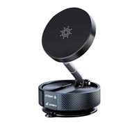 Genérico Vacuum Magnetic Phone Stand, 360° Adjustable Foldable Mount, Compact Suction Mobile Holder It Strong Grip, Portable Cell Accessory for Car Desk Kitchen Travel 2.6x2.6x1.34 Inches