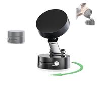 Genérico Vacuum Suction Magnetic Holder, Mobile Phone Vacum Suction Cup Holder Foldable, 360 Rotatable Car Magnetic Phone Holder, Fall Car Electric Suction Cup Vacuum Magnetic Phone Holder (Black)