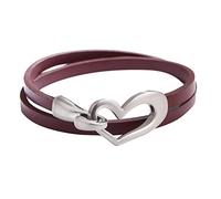 Genérico Valentin Frases Joyería Multi Funcional Pulseras Collar Mujeres Calientes Multicapa Pulsera Lindo Corazón Pulsera Dulce Pulsera De Cuero Pulsera Apilable Pareja Ancho Rosa Joyería, talla