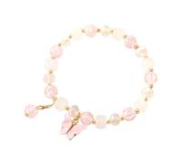 Genérico Valentin Perlado Chapado Elección Joyería Pulsera Hada Joyas Hecho a mano para parejas y Varios 2 Rosa Pulsera Anillos, talla única, Plástico, No es una piedra preciosa