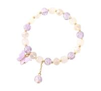 Genérico Valentin Perlado Chapado Elección Joyería Pulsera Hada Joyas Hecho a mano para parejas y Varios 2 Rosa Pulsera Anillos, talla única, Plástico, No es una piedra preciosa