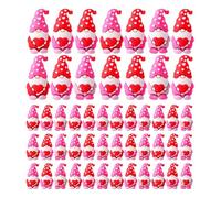 Genérico Valentine GNOME Decor - 50 Pieces Heart Centerpiece, Table Figurine Set with Charm, Home Shelf Display with Grace, Room Party Accessory, Romantic Supplies for Celebration