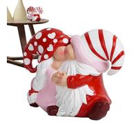 Genérico Valentine GNOME Figurine - Resin Handmade Cute Couple Decoration, Holiday Indoor Tabletop Accent, Romantic Desktop Ornament, Whimsical Art Craft with Smooth Painted Adding Charming Visual