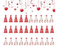 Genérico Valentine Gnomes - 30 Pieces Mini Romantic Love, Charming Cute Decor | Cute Valentine Figurines Table Decoration | Charming Decor For Home Bedroom Living Room Office School Farmhouse Party