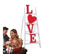 Generico Valentine Ladder Tabletop - Madera acrílica 10 x 7 x 15 cm | Love Ladder Desktop Decor | Romantic Wedding And Valentine's Day Ornament for Couples for Home, Office And Bedroom Display