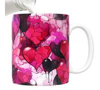 Generico Valentine Mugs Coffee, Romantic Tea Cup, 3.74x3.15 Inches Holiday Ceramic Drinkware, Love Milk Cup, Choco Mug Desk Decor for Boyfriend & Girlfriend, Ensures Heat for Longer