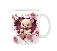 Genérico Valentine Porcelain Mug - 400ml 3D Love Cup for Coffee Tea Latte, Hot Cocoa Stoneware Beverage, Romantic Design, Collector Friendly With Sturdy Ceramic Material Ensuring Long Lasting F