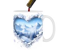 Genérico Valentine Porcelain Mug - 400ml 3D Love Cup for Coffee Tea Latte, Hot Cocoa Stoneware Beverage, Romantic Design, Collector Friendly With Sturdy Ceramic Material Ensuring Long Lasting F