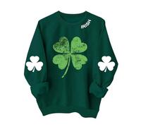 Genérico Valentine Shirts For Women Love Heart Sweatshirt Casual Long Sleeve Crewneck Cute Preppy Long Sleeve Pullover Tops(Green4,X-Large)