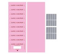 Genérico Valentines Coupons Book, 15x12x1.2cm 20-Piece Holiday Romantic Notes Couples Date Scratch Love Coupons Gift Set Paper Accessory for Weddings, Parties, Romantic Usage