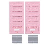 Genérico Valentines Coupons Cards - Scratch Notes, Fun Kit, Gift Supply with Feature, 20 Piece Set with Practical Detail, Coupons, Date Night Party Adventure Birthday Her Him Boyfriend Girlfriend