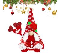 Genérico Valentine's Day Gnomes, Holiday Tabletop Dwarf Doll Decorations, Romantic Gnomes Decor, Swedish Tomte Gnomes Desktop Collectible Home Ornament, for Men and Women