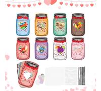 Generico Valentine's Day Kids Cards,DIY Heart Pattern Kids Valentines Day Exchange Cards | For Boys Girls Students Classmates Friends Adults Couples