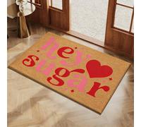 Genérico Valentine's Day Rug Outdoor Doormat,Envelope Heart Welcome Mat,Red Love Heart Pattern Artificial Coir Door Mat,Wear-Resistant and Non-Slip Linen Floor Doormat,for Indoor Home Decor