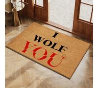 Genérico Valentine's Day Rug Outdoor Doormat,Envelope Heart Welcome Mat,Red Love Heart Pattern Artificial Coir Door Mat,Wear-Resistant and Non-Slip Linen Floor Doormat,for Indoor Home Decor