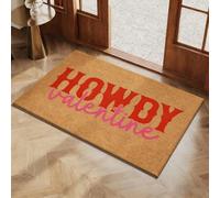 Genérico Valentine's Day Rug Outdoor Doormat,Envelope Heart Welcome Mat,Red Love Heart Pattern Artificial Coir Door Mat,Wear-Resistant and Non-Slip Linen Floor Doormat,for Indoor Home Decor