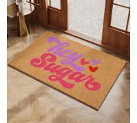 Genérico Valentine's Day Rug Outdoor Doormat,Envelope Heart Welcome Mat,Red Love Heart Pattern Artificial Coir Door Mat,Wear-Resistant and Non-Slip Linen Floor Doormat,for Indoor Home Decor