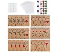 Genérico Valentinstagskarten - 5cm Valentinstagskarten Für Kinde | Klassenzimmer Mädchen - Valentinstag Kinder Mit Reißverschlussbeuteln Valentinstagsgeschenke Für Kinder Klassenzimmer Mädchen Party