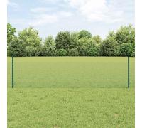 Genérico Valla con Poste Verde 0,5 x 25 m Acero,Bricolaje,Vallas de jardín,Paneles de vallas-3336469