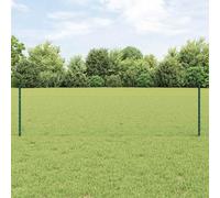 Genérico Valla con Poste Verde 0,5 x 25 m Acero,Bricolaje,Vallas de jardín,Paneles de vallas-3336705