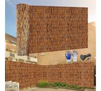 Genérico Valla De Caña Natural, Pantalla De Caña For Jardín 30 40 50 60 80 100 120 150 160 180cm Valla De Privacidad, Valla Jardin Exterior, Tejido A Mano, Parasol, Impermeabl(Marrón)