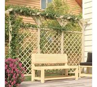 Genérico Valla de jardín con pérgola Madera Pino impregnada 300x50x200cm,Bricolaje,Vallas de jardín,Celosía-318417